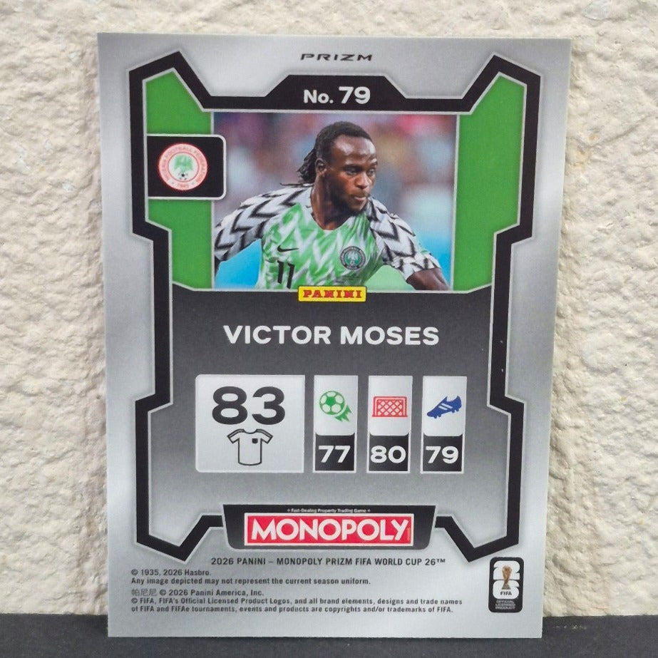 2026 PANINI PRIZM MONOPOLY FIFA WORLD CUP VICTOR MOSES SILVER SP PRIZM #70