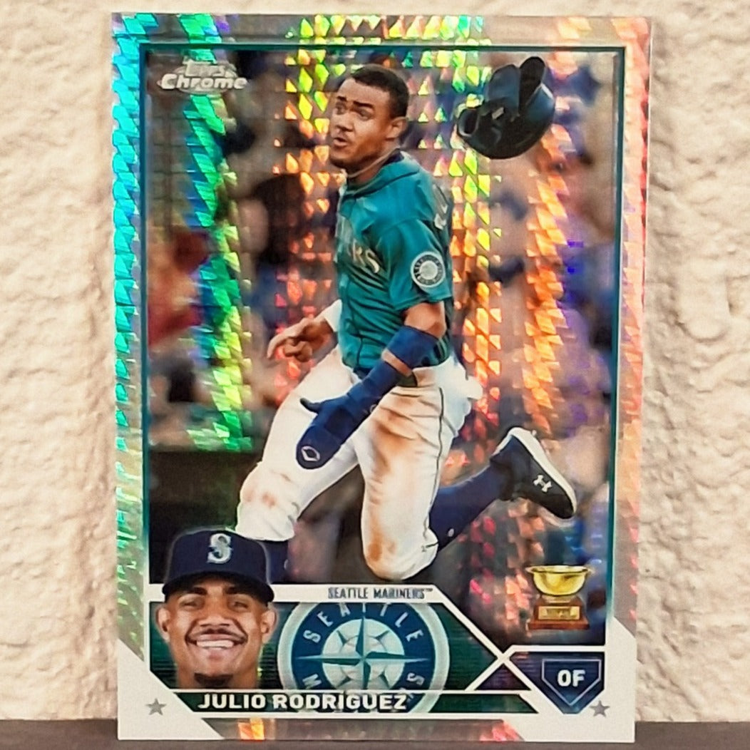 2023 TOPPS CHROME JULIO RODRIGUEZ ALL STAR ROOKIE X-FRACTOR REFRACTOR #200