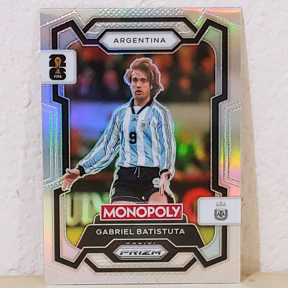 2026 PANINI PRIZM MONOPOLY FIFA WORLD CUP GABRIEL BATISTUTA SILVER PRIZM #4