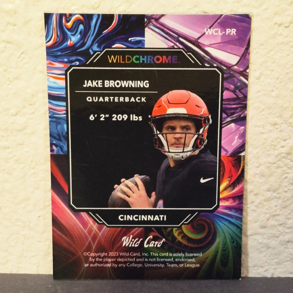 2023 WILD CARD PRO LOOK WILDCHROME JAKE BROWNING RAINBOW #WCL-PR 1/1