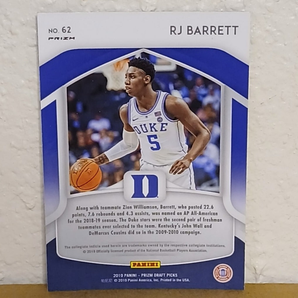 2019-20 PANINI PRIZM DRAFT PICKS ALL AMERICAN RJ BARRETT PINK PULSAR PRIZM #62