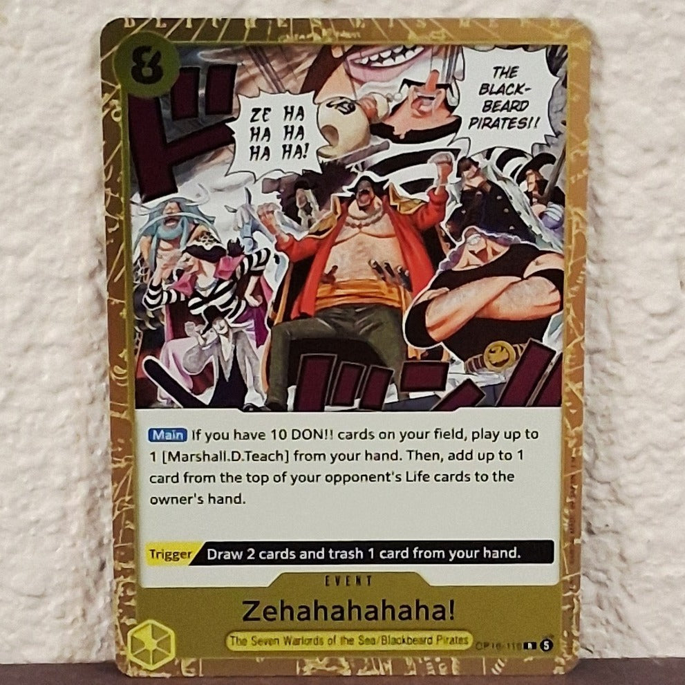 ONE PIECE THE TIME OF BATTLE ZEHAHAHAHAHA RARE FOIL CARD CP16-116 R