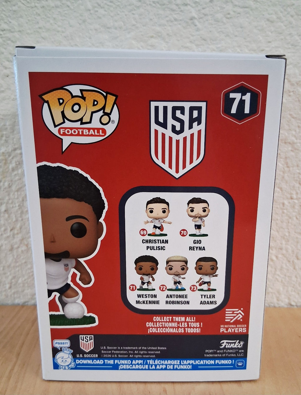 2026 FUNKO POP SOCCER TEAM USA WESTON MCKENNIE VINYL FIGURE #71