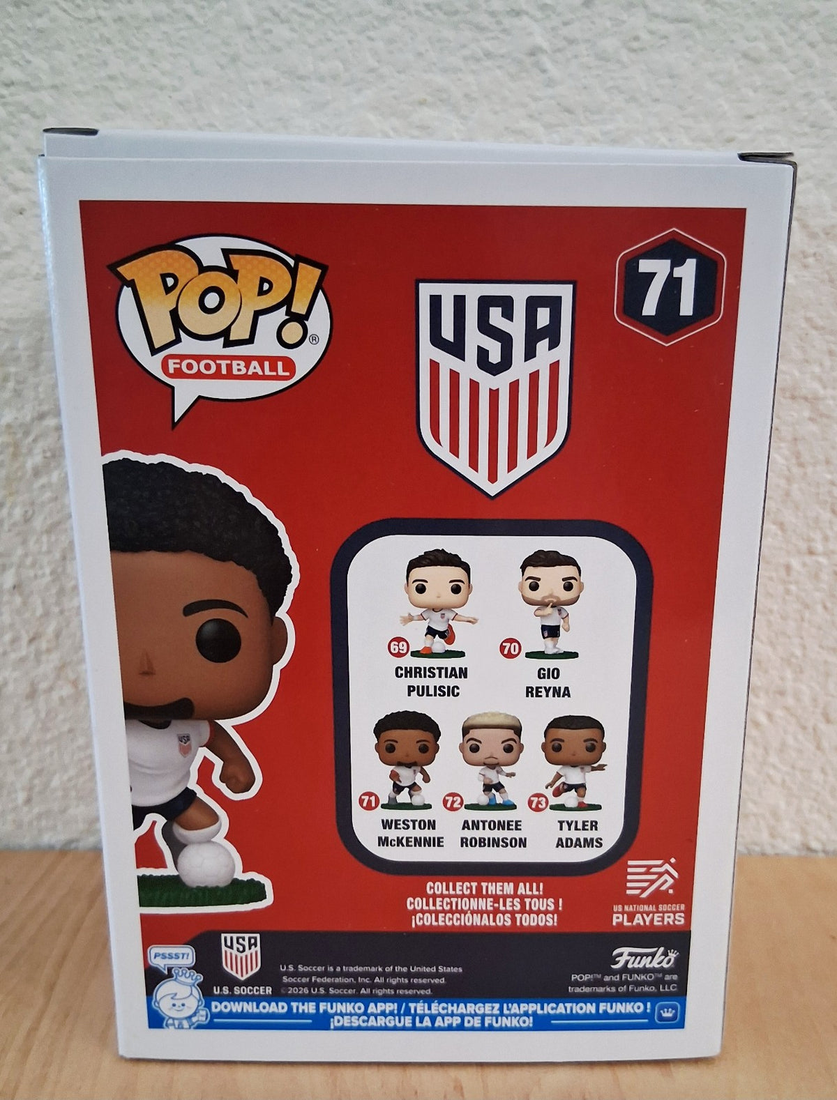 2026 FUNKO POP SOCCER TEAM USA WESTON MCKENNIE VINYL FIGURE #71