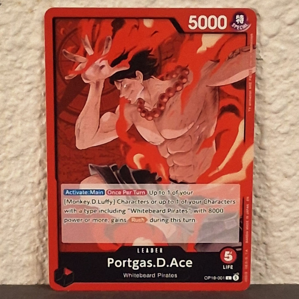 ONE PIECE THE TIME OF BATTLE LEADER PORTGAS D. ACE SPECIAL ART OP16-001