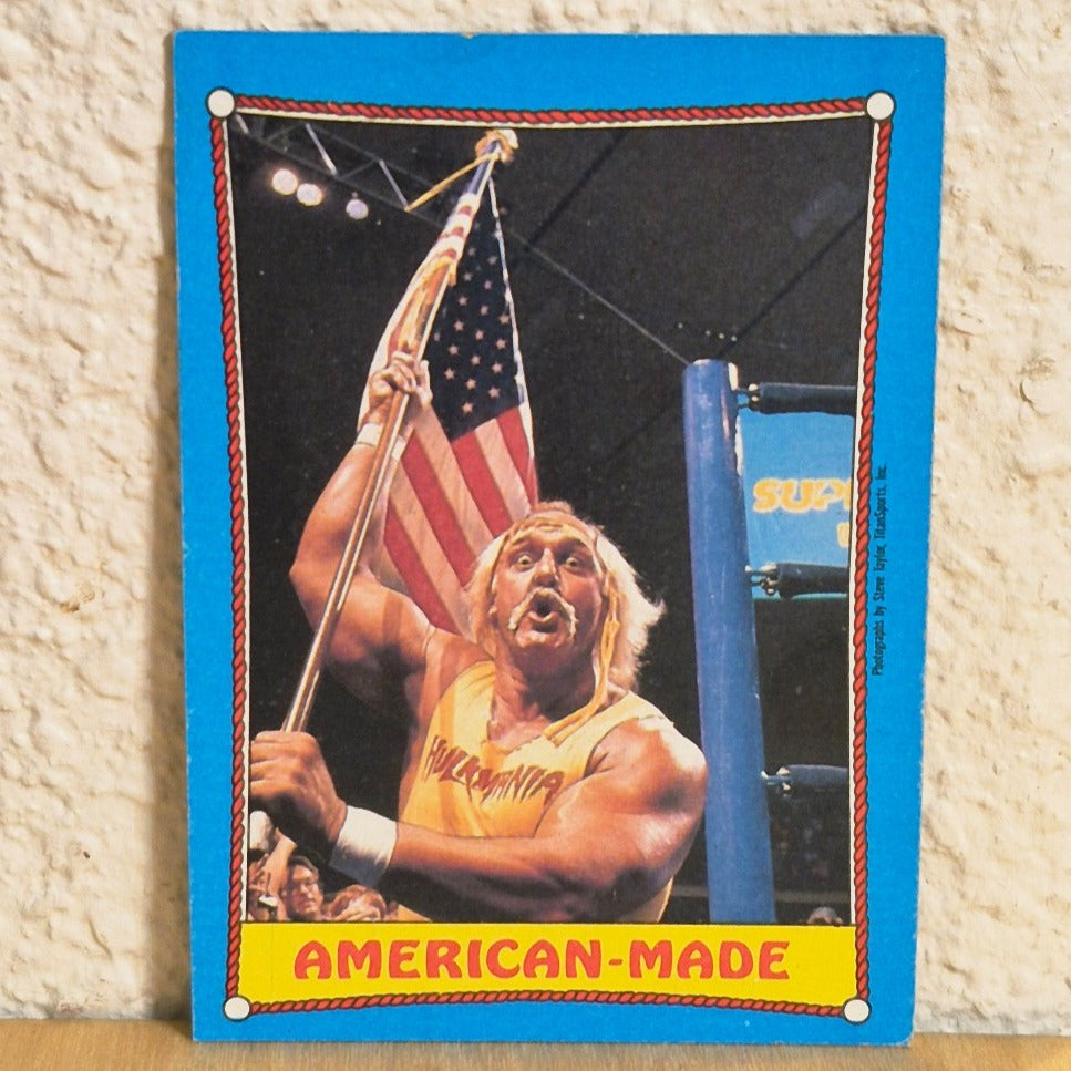 1987 TOPPS WWE RINGSIDE ACTION HULK HOGAN AMERICAN MADE #25