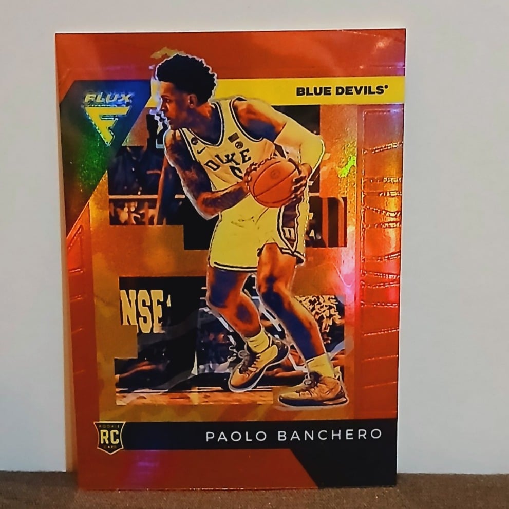 2022-23 PANINI CHRONICLES FLUX DRAFT PAOLO BANCHERO RED PRIZM ROOKIE #3 69/149