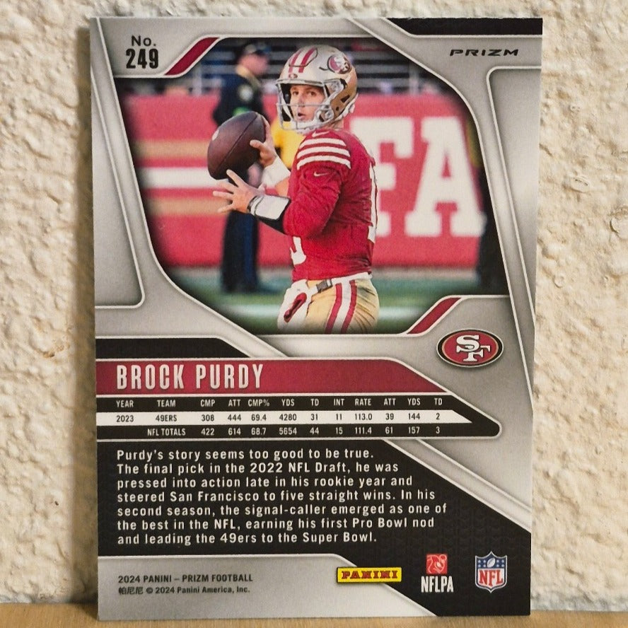 2024 PANINI PRIZM BROCK PURDY SILVER PRIZM SP CARD #249 SAN FRANCISCO 49ERS