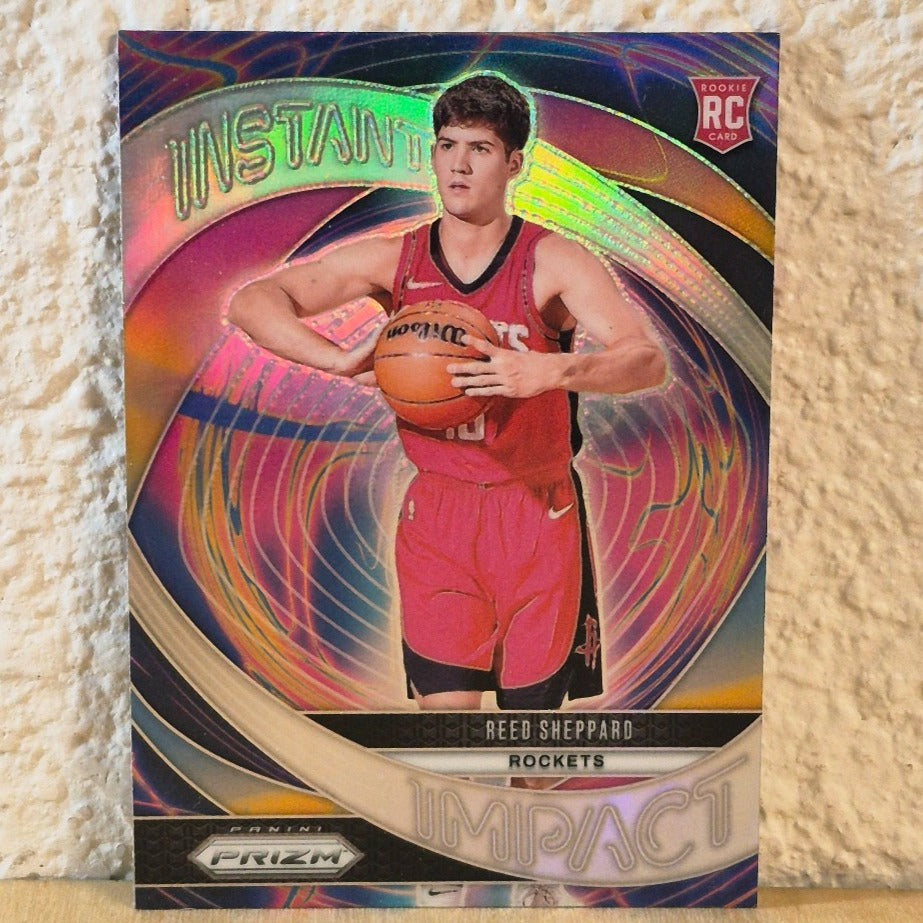 2024-25 PANINI PRIZM INSTANT IMPACT REED SHEPPARD SILVER PRIZM ROOKIE CARD #24