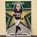 2024 PANINI ROOKIES AND STARS BROCK BOWERS GREEN FOIL ROOKIE CARD #114