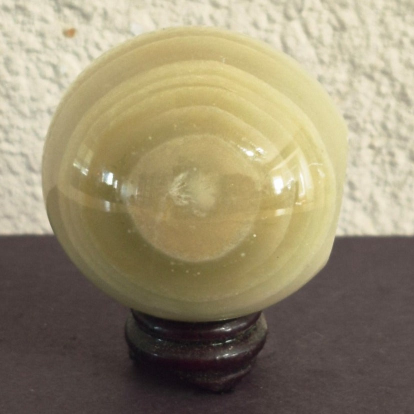 NATURAL POLISHED IMPERIAL AFHGAN JADE SPHERE CRYSTAL 205.8 GRAMS