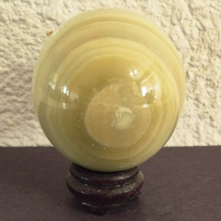 NATURAL POLISHED IMPERIAL AFHGAN JADE SPHERE CRYSTAL 205.8 GRAMS