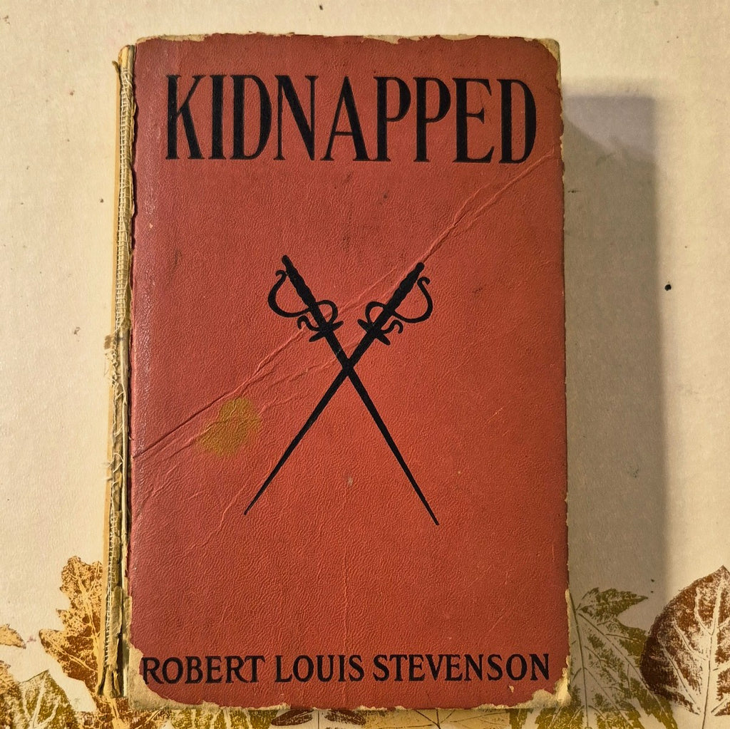 ANTIQUE BOOK KIDNAPPED ROBERT LEWIS STEVENSON HARDCOVER 1800'S
