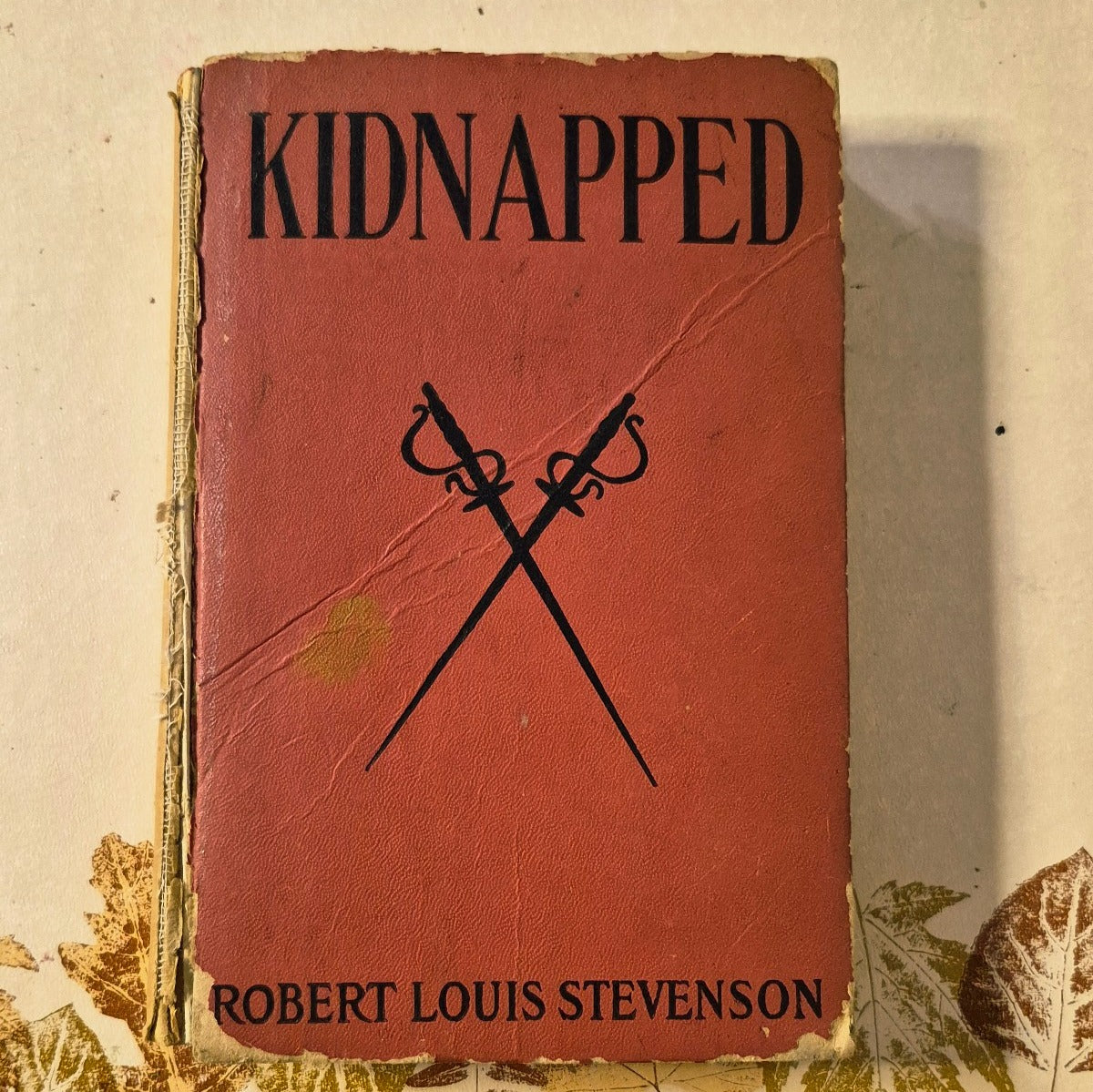 ANTIQUE BOOK KIDNAPPED ROBERT LEWIS STEVENSON HARDCOVER 1800'S
