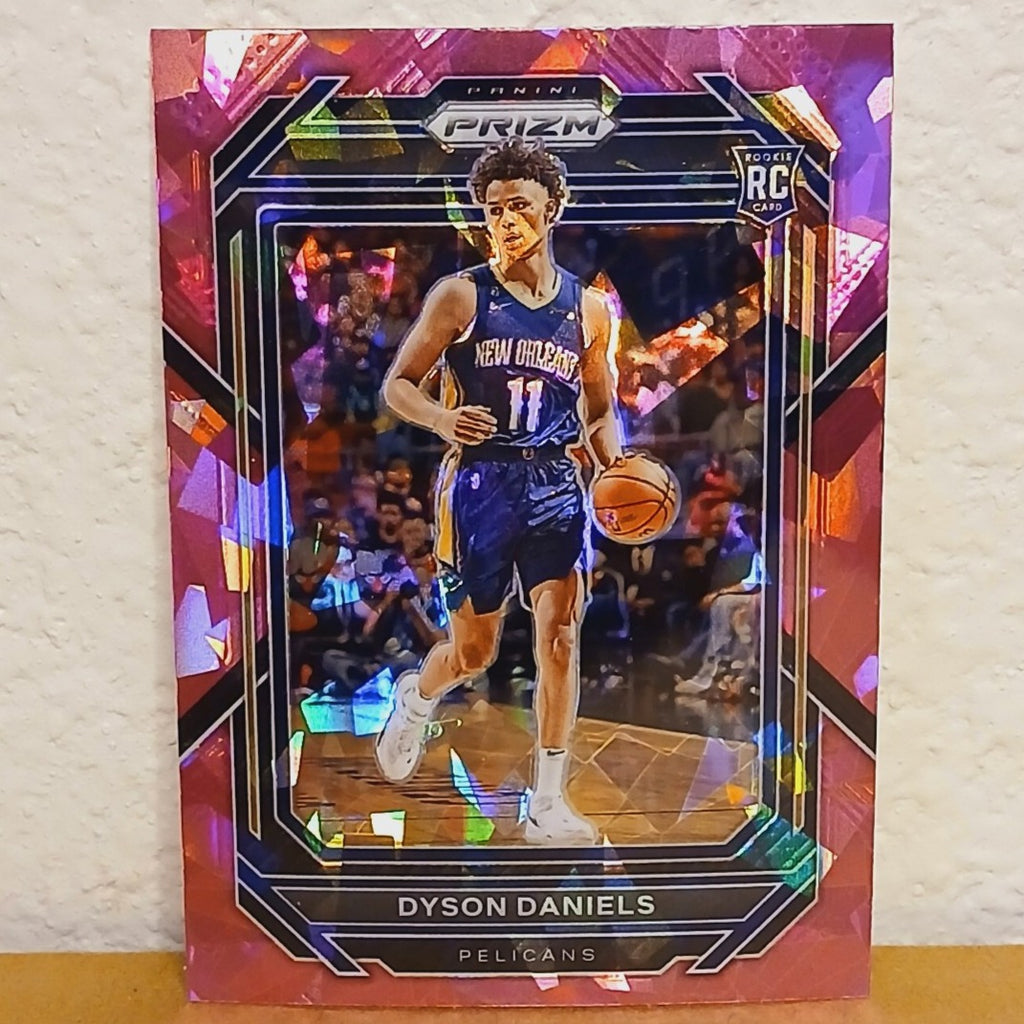2022-23 PANINI PRIZM DYSON DANIELS PINK CRACKED ICE PRIZM ROOKIE CARD #233
