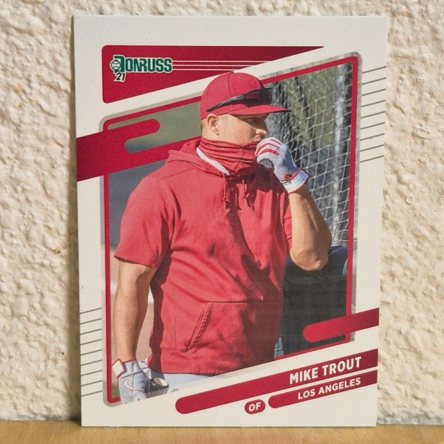2021 PANINI DONRUSS MIKE TROUT PHOTO MASK VARIATION #170 LOS ANGELES ANGELS