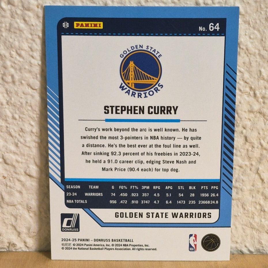 2024-25 PANINI DONRUSS WINTER STEPHEN CURRY #64 GOLDEN STATE WARRIORS