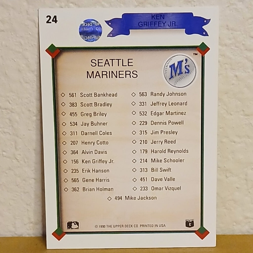 1990 UPPER DECK COLLECTORS CHOICE KEN GRIFFEY JR SEATTLE MARINERS CHECKLIST #24