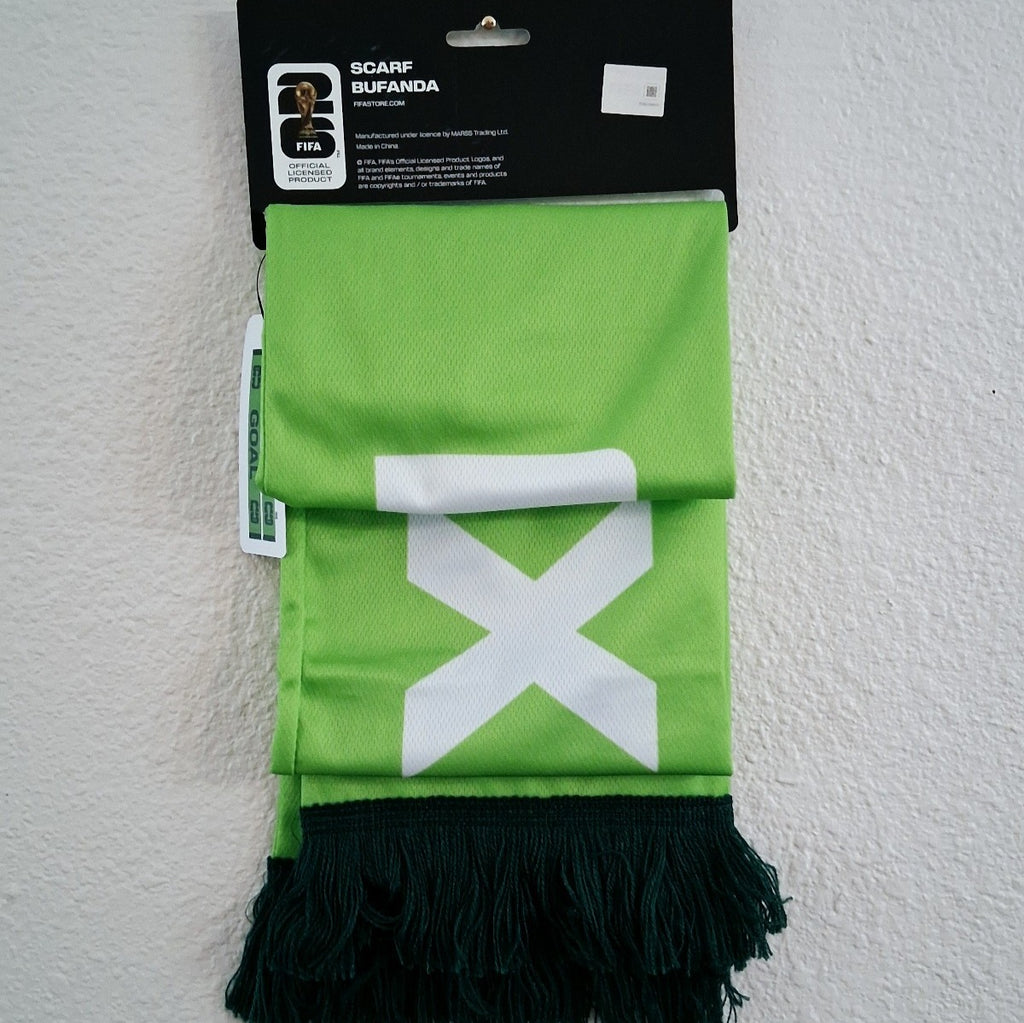 2026 FIFA WORLD CUP GREEN GOAL TEAM MEXICO FAN SCARF OFFICIALLY LICENSED