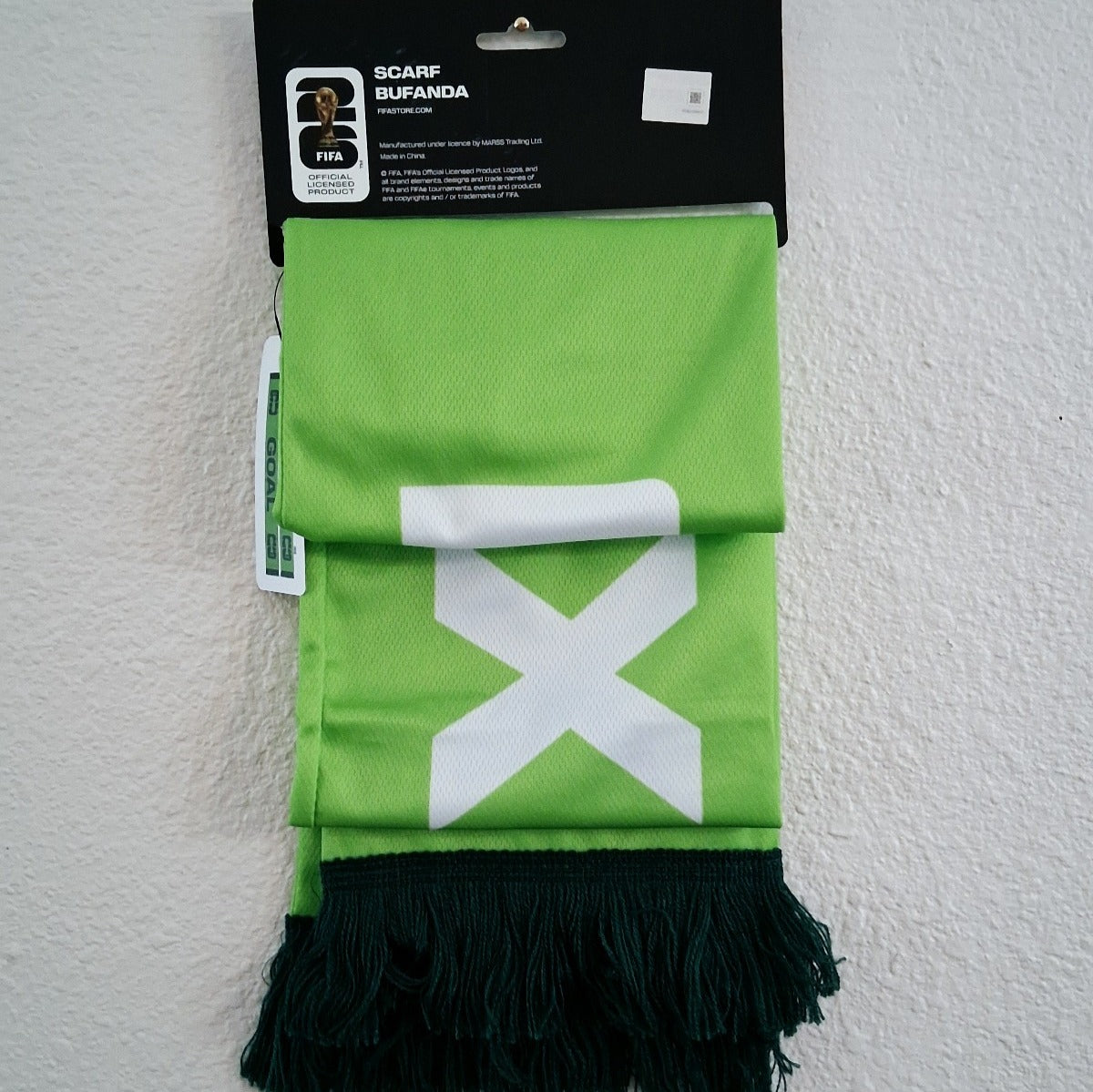 2026 FIFA WORLD CUP GREEN GOAL TEAM MEXICO FAN SCARF OFFICIALLY LICENSED