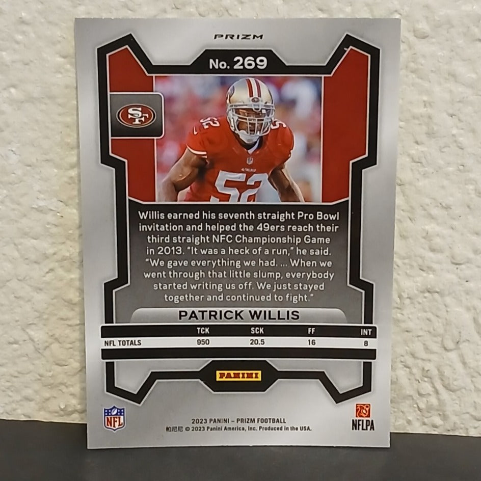 2023 PANINI PRIZM PATRICK WILLIS GREEN PULSAR PRIZM #269 SAN FRANCISCO 49ERS