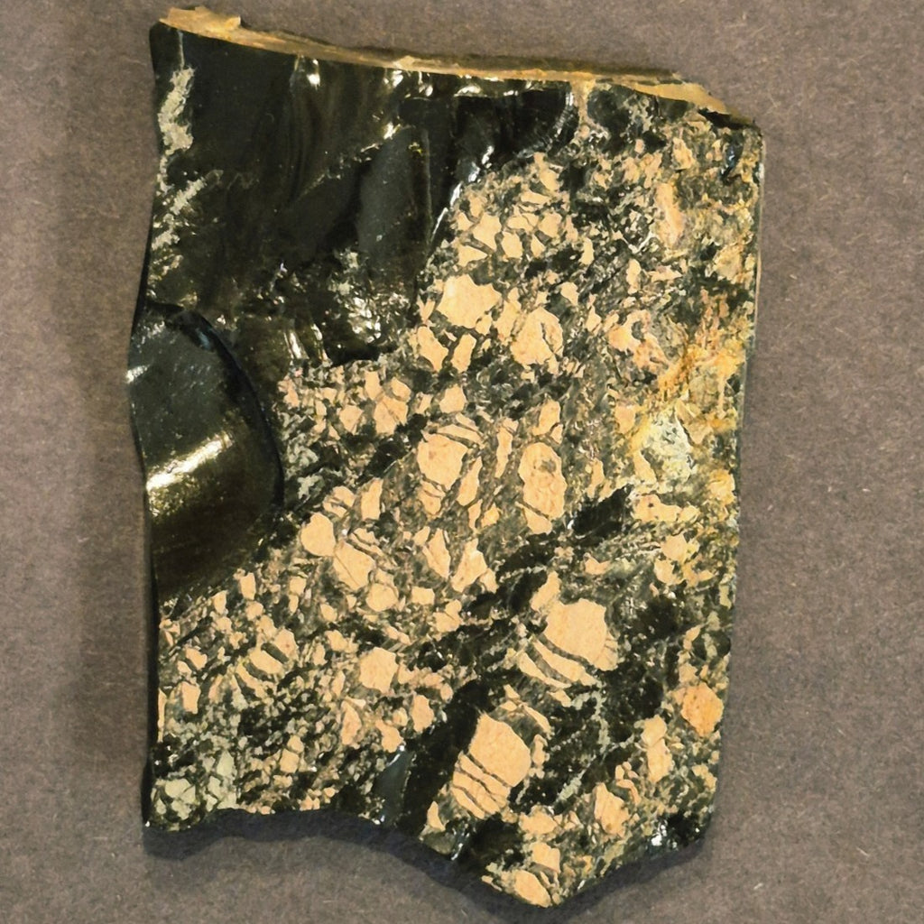 NATURAL PINK SNOWFLAKE OBSIDIAN SLAB 107 GRAMS