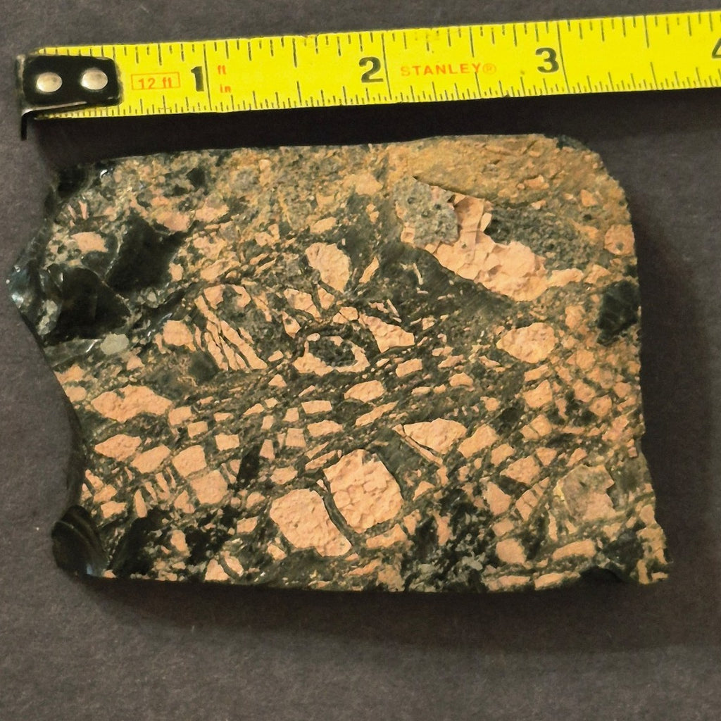 NATURAL PINK SNOWFLAKE OBSIDIAN SLAB 107 GRAMS