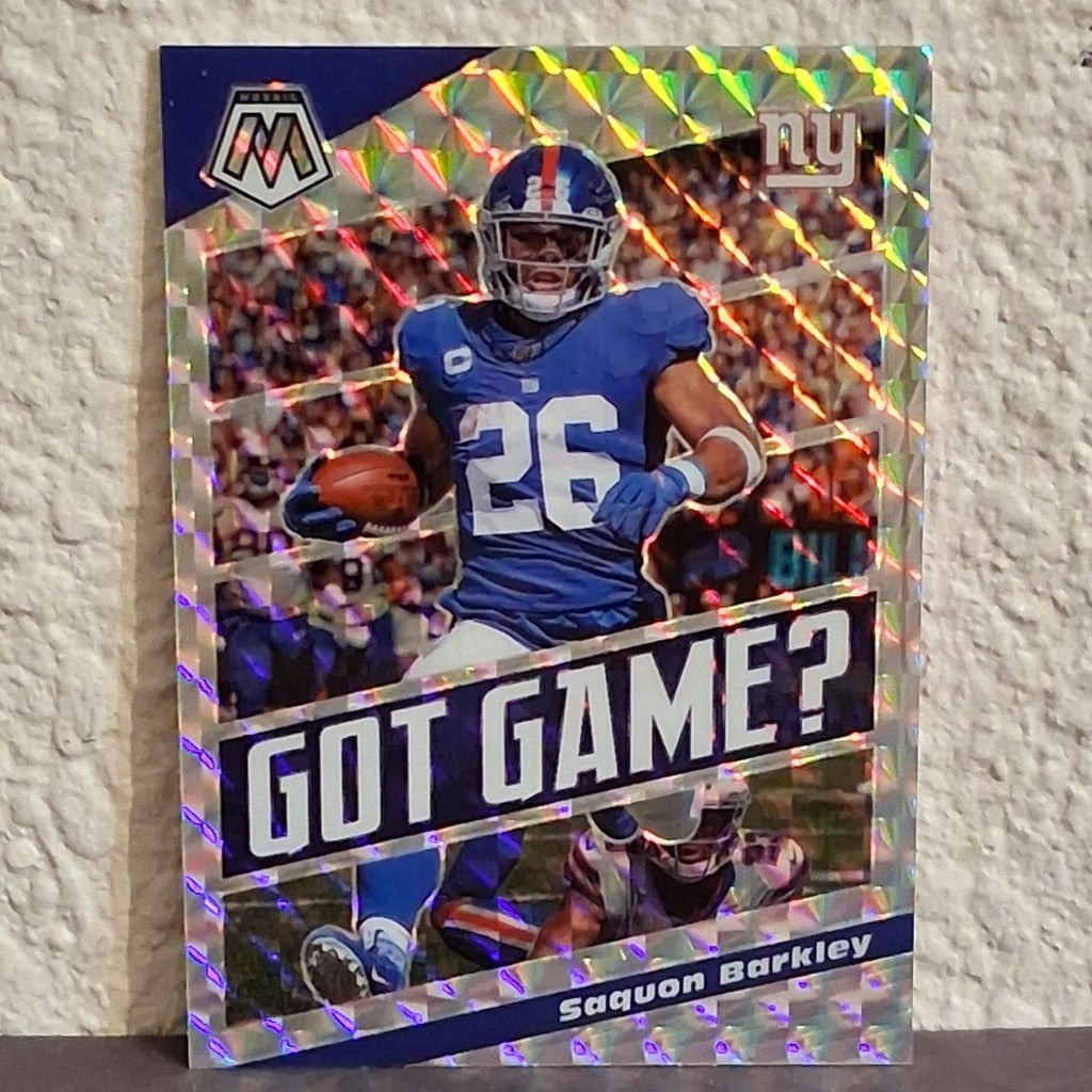 2020 PANINI PRIZM MOSAIC SAQUAN BARKLEY GOT GAME SILVER MOSAIC PRIZM #GG9