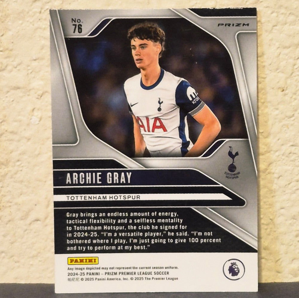 2024-25 PANINI PRIZM PREMIERE LEAGUE ARCHIE GRAY RED MOSAIC PRIZM ROOKIE #76