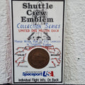 NASA SPACEPORT USA 1986 CHALLENGER SHUTTLE CREW EMBLEM SOLID BRONZE COIN