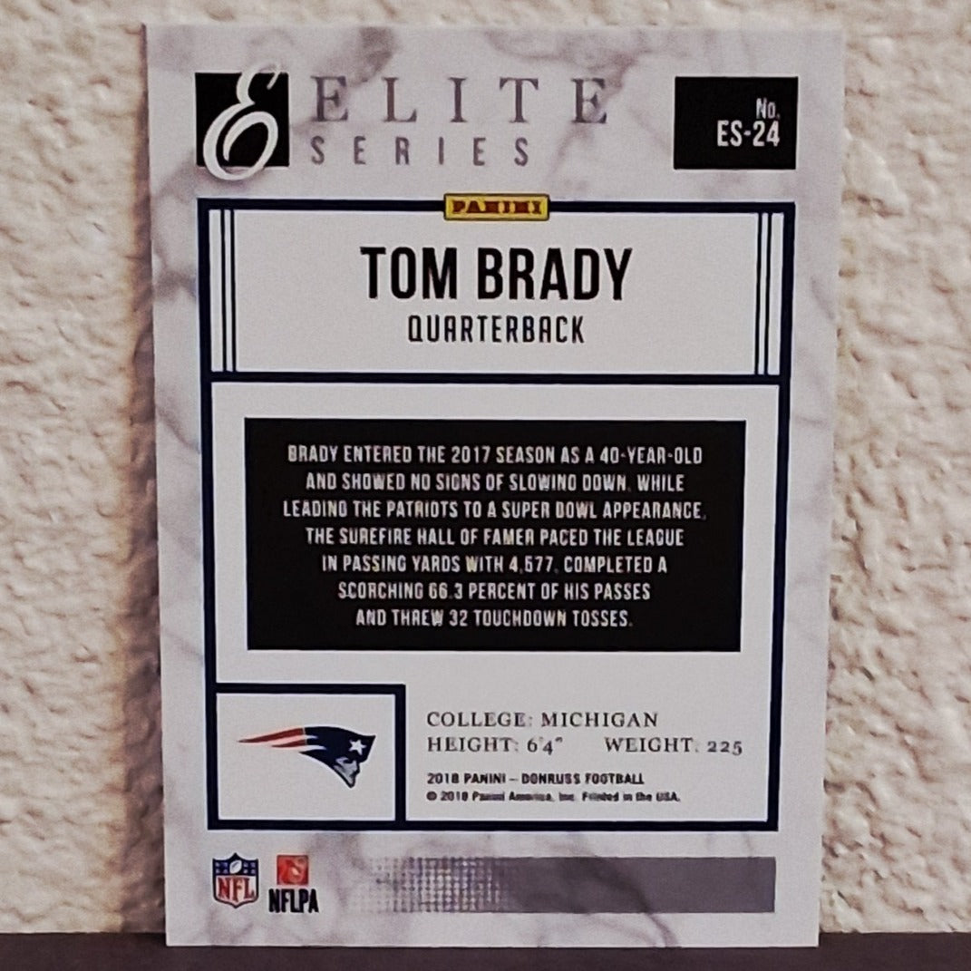 2018 PANINI DONRUSS ELITE SERIES TOM BRADY MOJO REFRACTOR SP INSERT CARD #ES-24