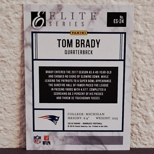 2018 PANINI DONRUSS ELITE SERIES TOM BRADY MOJO REFRACTOR SP INSERT CARD #ES-24