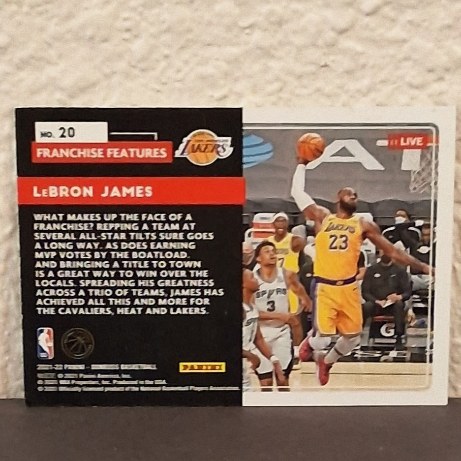 2021-22 PANINI DONRUSS LEBRON JAMES FRANCHISE FEATURES INSERT CARD #20