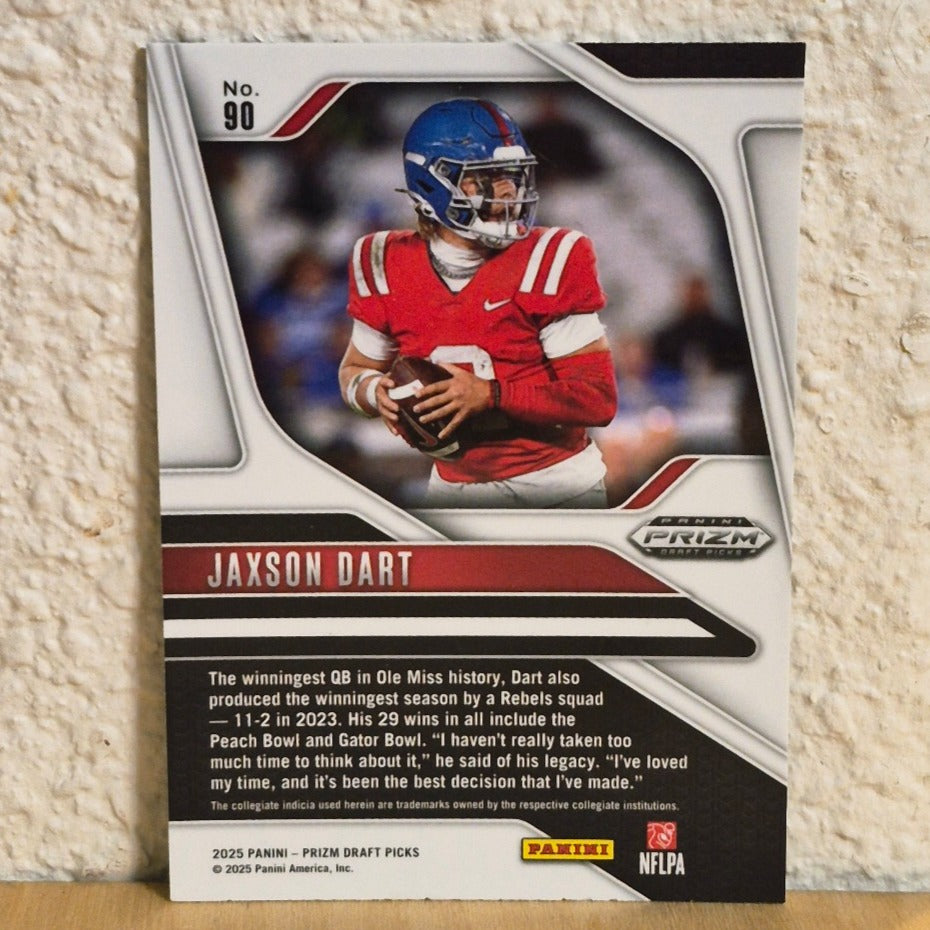 2025 PANINI PRIZM DRAFT PICKS JAXSON DART ROOKIE CARD #90 NEW YORK GIANTS