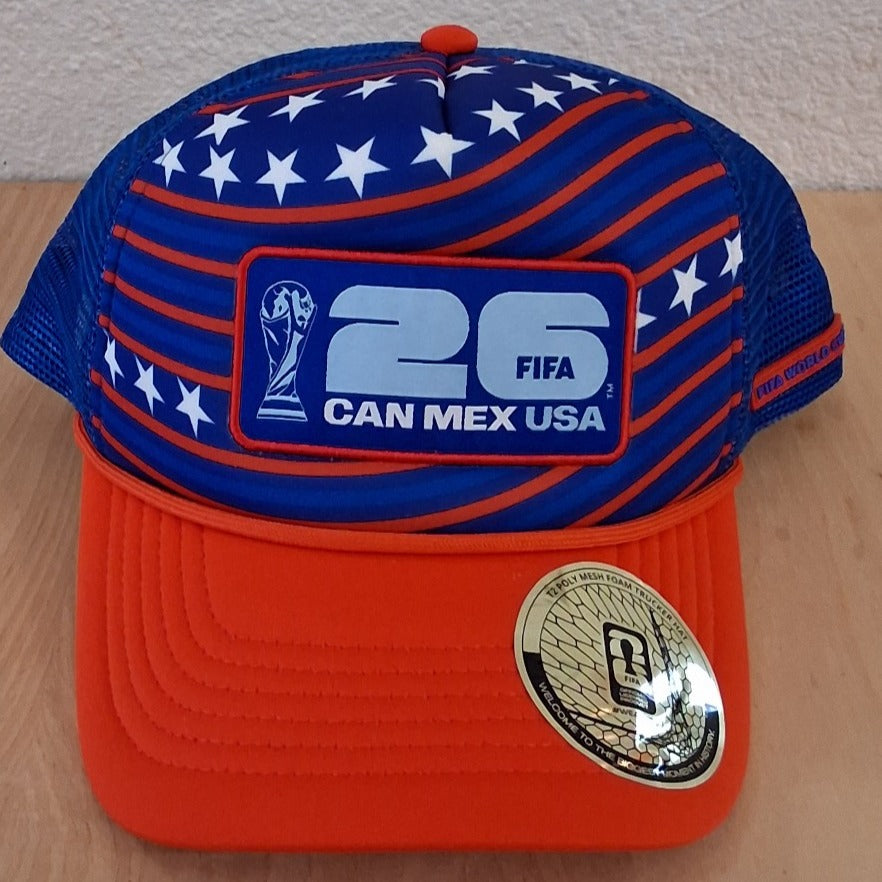 2026 FIFA WORLD CUP SOCCER 26 CANADA MEXICO USA MESH TRUCKER HAT SNAPBACK