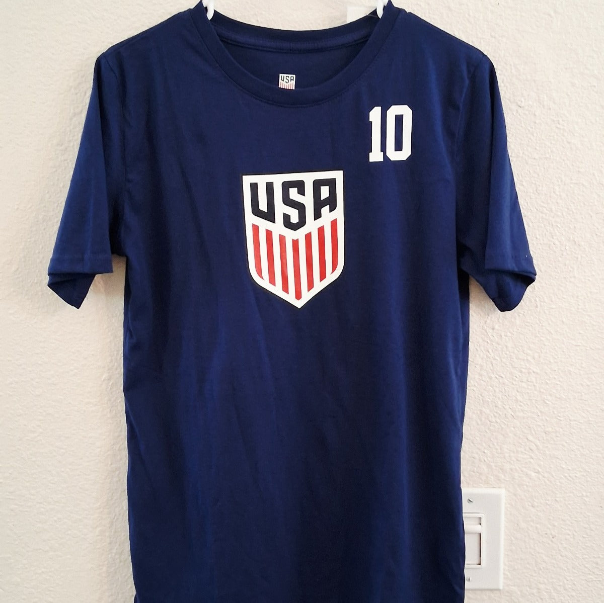 2026 TEAM USA MENS SOCCER CHRISTIAN PULISIC 10 JERSEY T-SHIRT MENS XL NAVY BLUE
