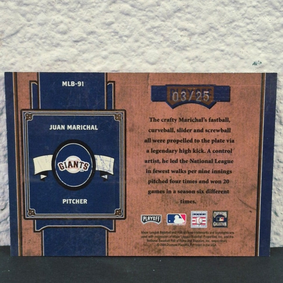 2004 PLAYOFF PRIME CUTS JUAN MARICHAL SILVER MLB ICONS SSP CARD #MLB-91 3/25