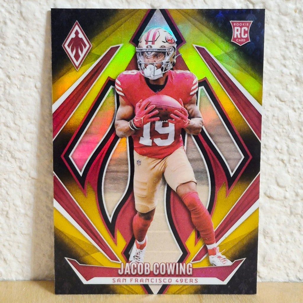 2024 PANINI PHOENIX JACOB COWING GOLD FADE PRIZM ROOKIE CARD #186 52/125