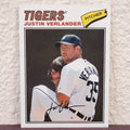 2012 TOPPS ARCHIVES JUSTIN VERLANDER CLOTH STICKER CARD #77C-JV DETROIT TIGERS