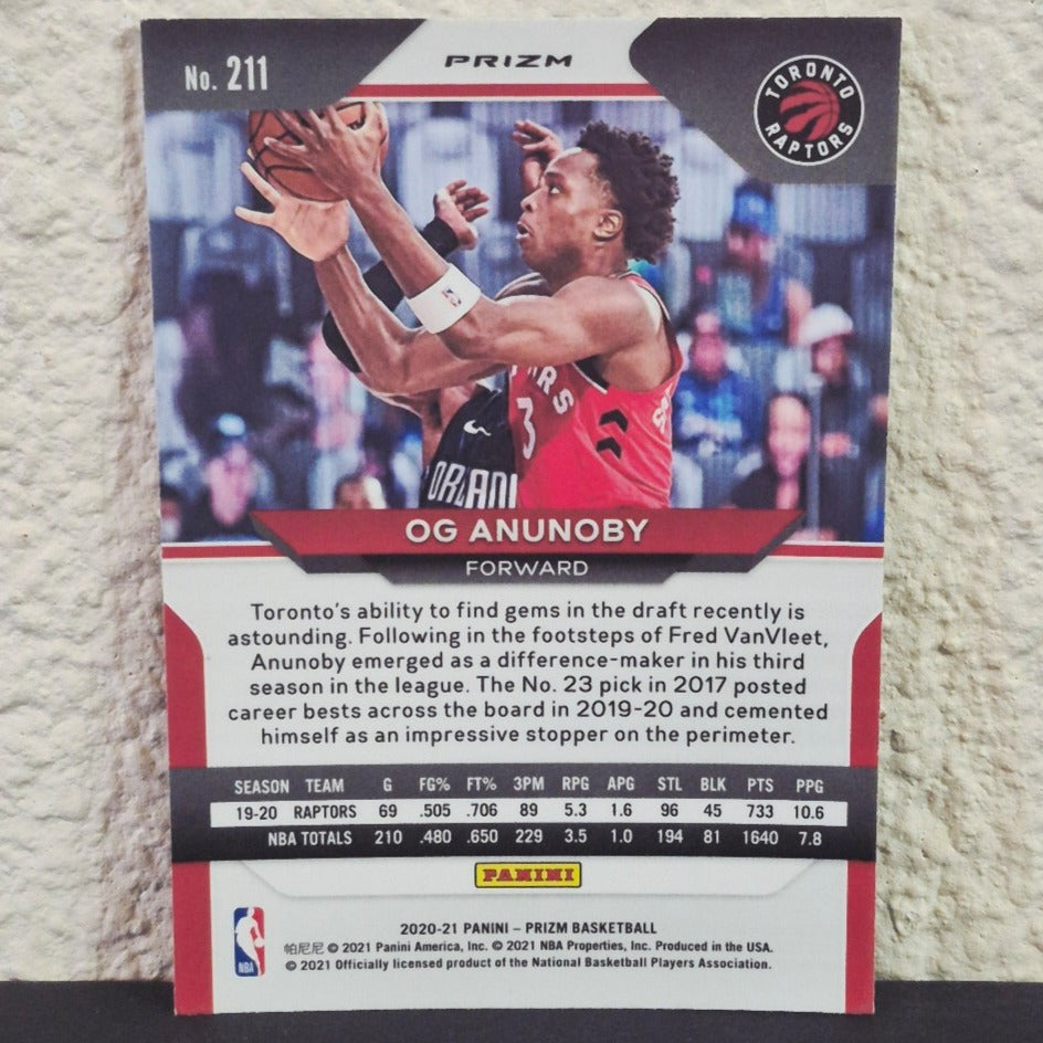 2020-21 PANINI PRIZM OG ANUNOBY SILVER PRIZM #211 NEW YORK KNICKS