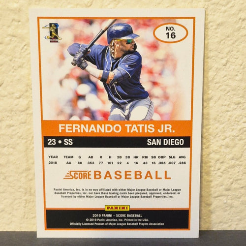2019 PANINI CHRONICLES SCORE BIG HEAD FERNANDO TATIS JR SSP ROOKIE CARD #16