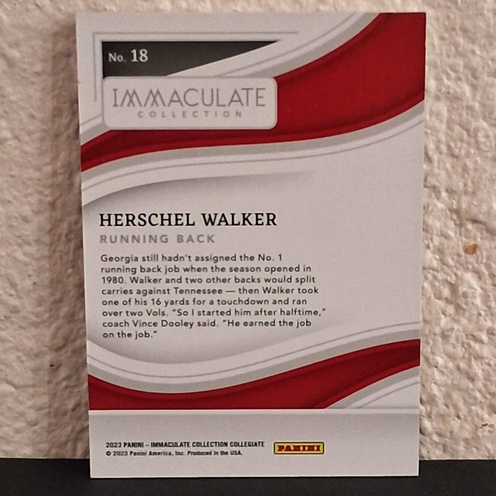 2023 PANINI IMMACULATE COLLECTION COLLEGIATE HERSCHEL WALKER RUBY SP #18 68/75